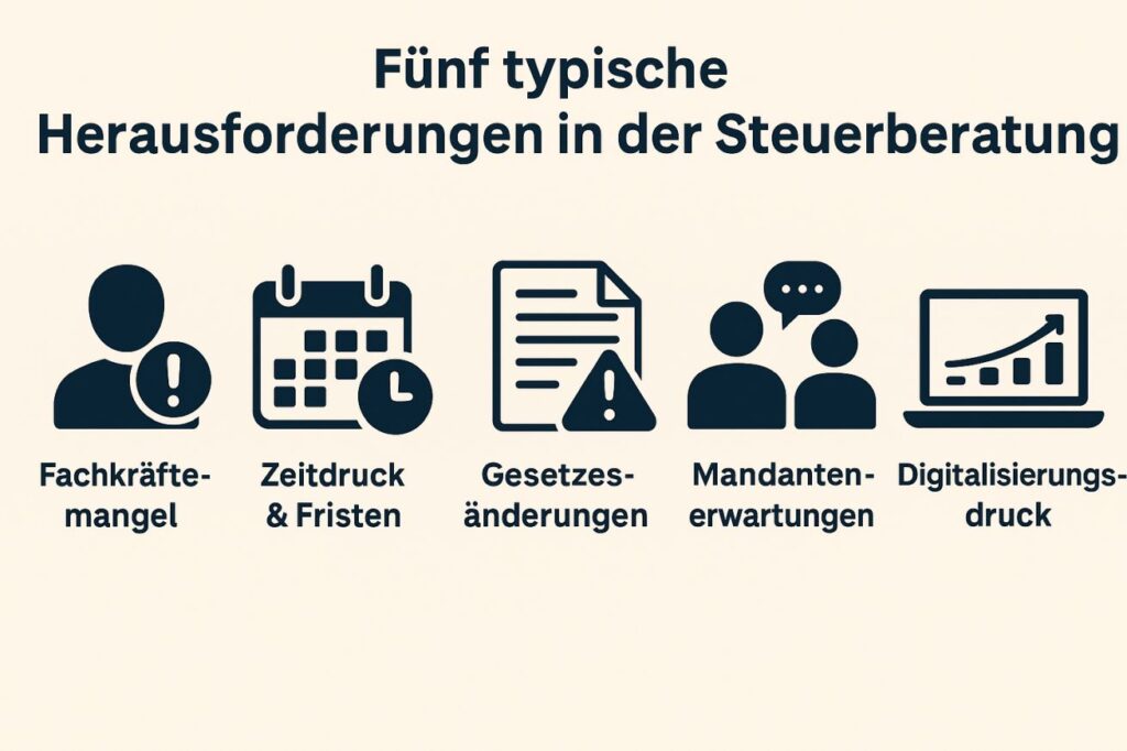 Fünf typische Herausforderungen in der Steuerberatung